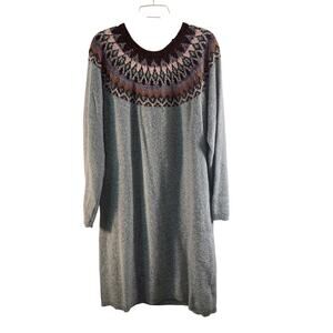 MAURICES Women’s Fair Isle Long Sleeve Casual Sweater Dress / Size: 1